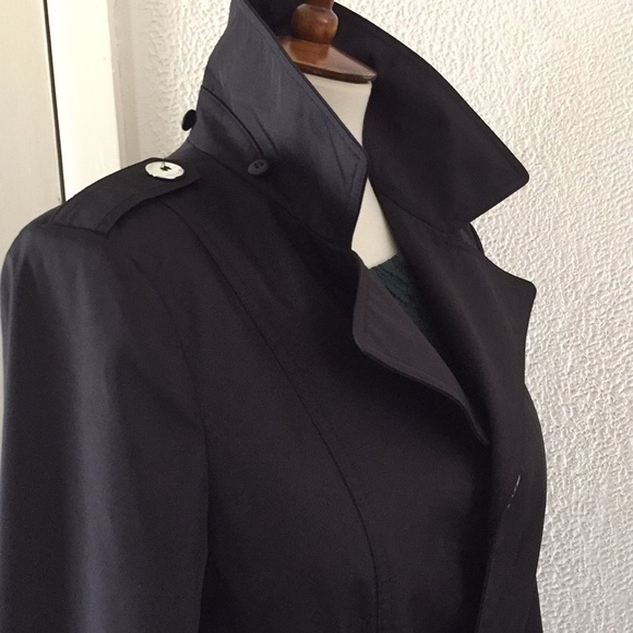 BLK CALVIN KLEIN WATERPROOF TRENCH W/REM. HOOD - Picture 4 of 7
